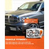 AXLAHA for 2006-2009 Dodge Ram Headlights Assembly Chrome