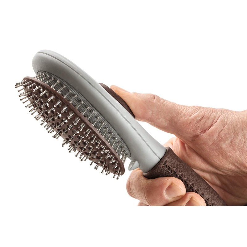 HUNTER SPA Pflegebürste selbstreinigend, für Hunde, 22,5 x 8,0 cm,