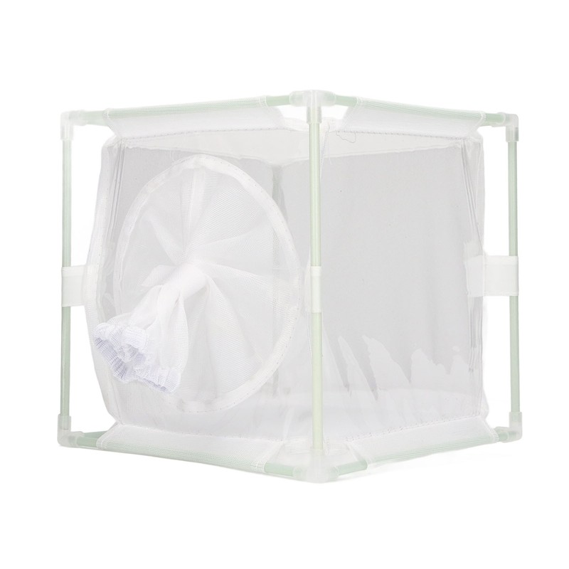 Insect Observation Cage PVC Mesh White Reusable Butterfly Habitat Breeding