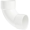 Spears 406-S Series PVC Pipe Fitting, 90 Degree Sweep Elbow,