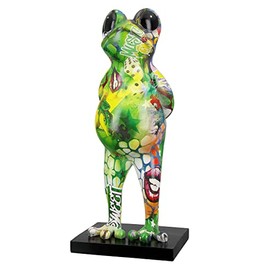 Casablanca Decorative Animal Figure Sculpture Frog - Modern Art Decoration Made of Resin - Street Art Design - Multicoloured Height 30.5 cm