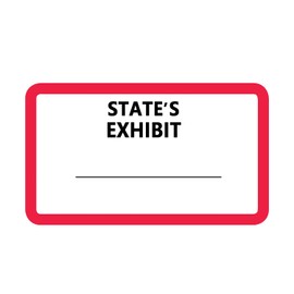 500 Pcs Legal Exhibit Label Stickers - 0.875 x 1.5 Inch STATE'S Exhibit Tabs for Court, Office & Legal Document Classification