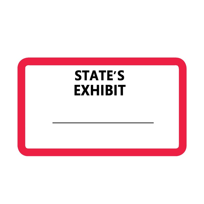 500 Pcs Legal Exhibit Label Stickers - 0.875 x 1.5