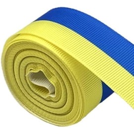 Ukrainian Flag Ribbon, Blue and Yellow DIY Craft Trim, 5 Yards x 9mm, for Making Some Crafts Fabric Ribbons Trim and Embellishments Arts