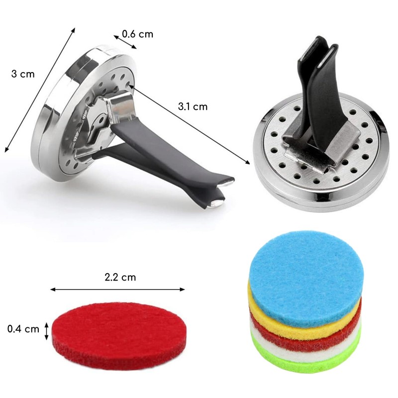 Clip'Arôme, Eule Diffusor für ätherische Öle für Auto, aus Edelstahl,