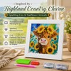 Nikolle Highland Cow Small Diamond Art Kits for Adults Beginner