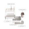 Zuutii Dish Drying Rack with Drainboard,Expandable(17.5-25.4") Large Dish Rack,Sink Dish
