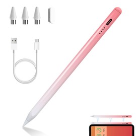 Stylus Pen, Compatible with All Models, Fast Charging, 2025 Industry, Ultra Precision, Ultra Fine, Stylus Pencil Compatible Pen, Wrong On/Off Prevention, Power Display, Magnetic Adsorption Function