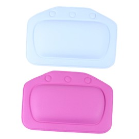 KOMBIUDA 2pcs Bathtub Cushion Luxury Tub Pillow Spa Bath Pillow Suction Cup Random Color