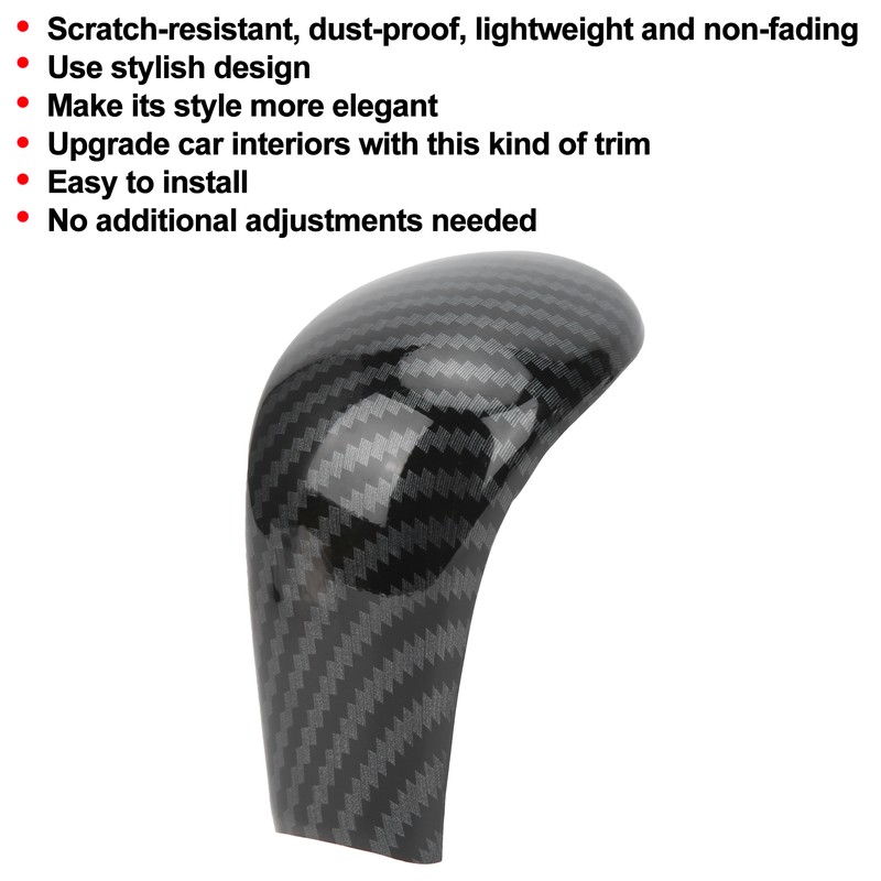 Carbon Fiber Style Gear Shift Knob Cover Fit for Nissan