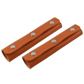Boguish Handbag Handle Wrap Covers 13x9cm, PU Leather 3 Buckle Luggage Grip Protector for Suitcase, Shopping Bag 2 pcs