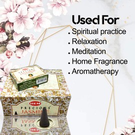 HEM -Precious Jasmine Incense Cones - Pack of 12