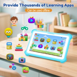 Kids Tablet 7IN Tablets for Kid 3-7, Toddler Tablets for Children with Educational Game, WIFI, Parental Control, Learning App, Shockproof Android Tablet for Toddlers Gift for Child from 3 to 12 (Blue)