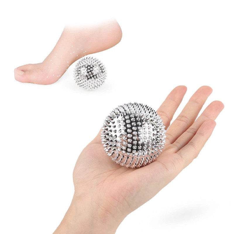 Layhou Pack of 2 Magnetic Acupressure Balls, Hedgehog Ball, Massage