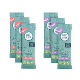 Blaue Helden Shower Gel Refill Powder Mix (3x Rose & Peach, 3x Fig & Bergamot) Pack of 6
