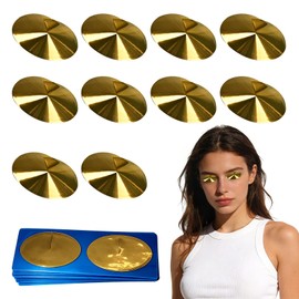 Iiglunatic Tanning Goggles, Tanning Eye Protection 50sets - Latex-Free Disposable for Stand-Up Tanning Beds, Salon & Home Use_Gold