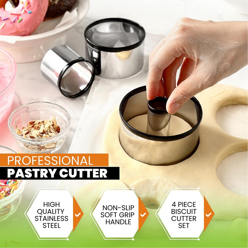 Spring Chef Large Dough Blender & Biscuit Cutter Set, Heavy