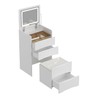 Timechee Vanity with Mirror and Lights, Small Foldable Cute Make