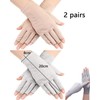 2 Guantes Protección UV Mujer, Mitones Deportes,Tamaño 19.3x8.5cm
