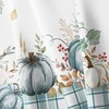 Oval Fall Tablecloth,Thanksgiving Fall Harvest Pumpkin Table cloth,Blue and White