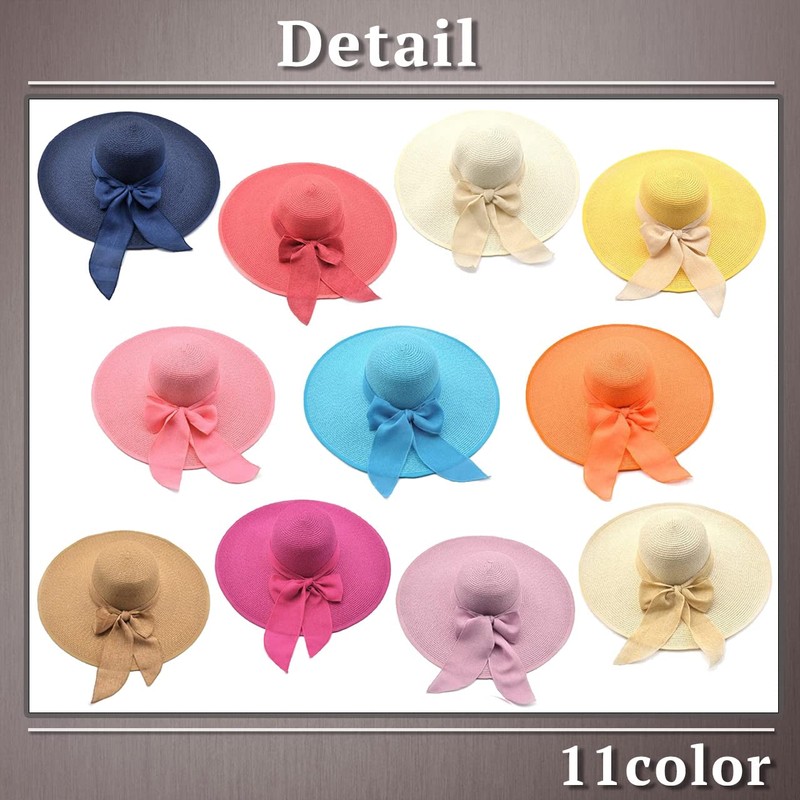 ONE LIMITATION CP114 Straw Hat, Wide Brim, Foldable, Sun Shade,