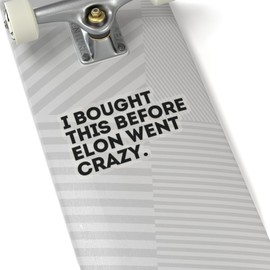 Anti Elon Sticker, I Bought This Before Elon Went Crazy Protest Sticker, Decal, Vinyl Sticker, Political Car Bumper Sticker