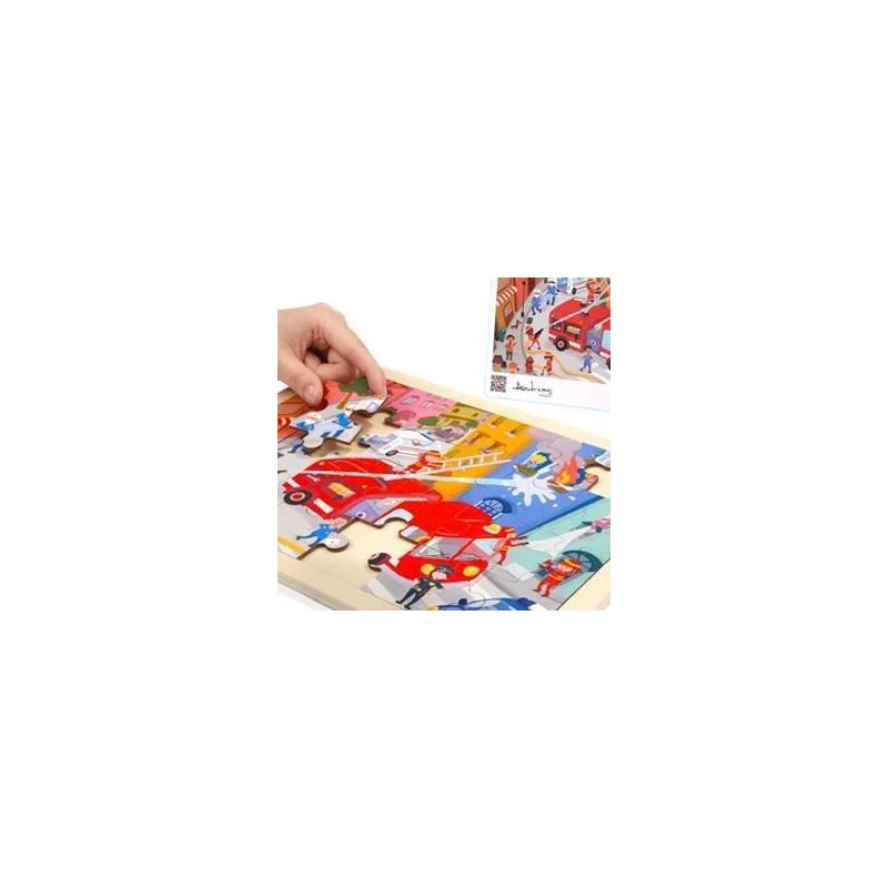 Top Bright Rompecabezas De Madera Para Niños, Bomberos 24 Piezas