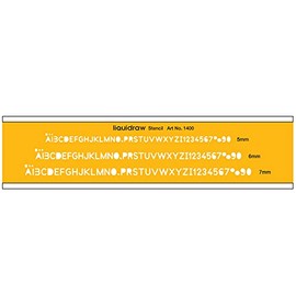 Liquidraw Lettering Stencils for Crafts English Stencil Alphabet Number Drawing Drafting Template, Combo Set of 5mm, 6mm & 7mm
