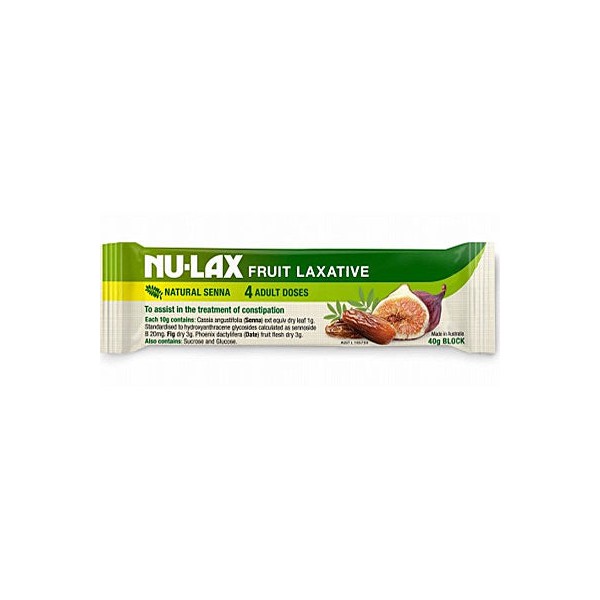 vendor-unknown Nu-Lax Fruit Laxative Bars 20x40g