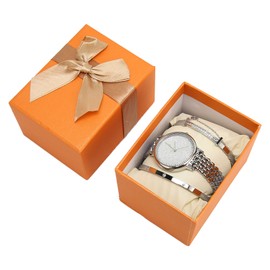 3pcs Women Watch Rhinestone Bracelet Set Accurate Time Stylish Waterproof Wrist Watch Jewelry Silver