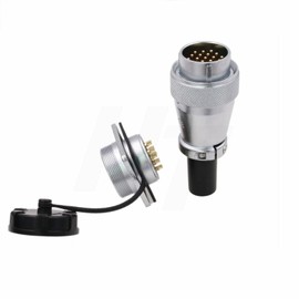 HangTon WS28 16 Pin Aviation Circular Power Connector 10A Male Plug Female Socket Dustproof Heavy Duty Industrial Electrical High Voltage 14awg
