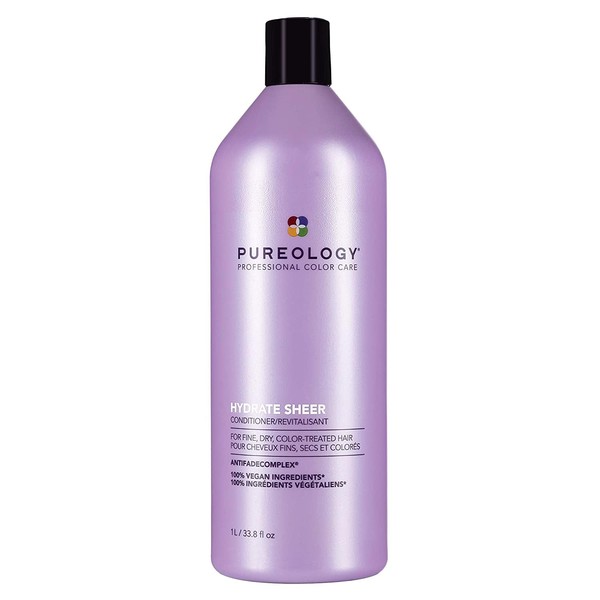 Pureology Hydrate Sheer Nourishing Conditioner | For Fine, Dry Color Treated Hair | Sulfate-Free | Vegan