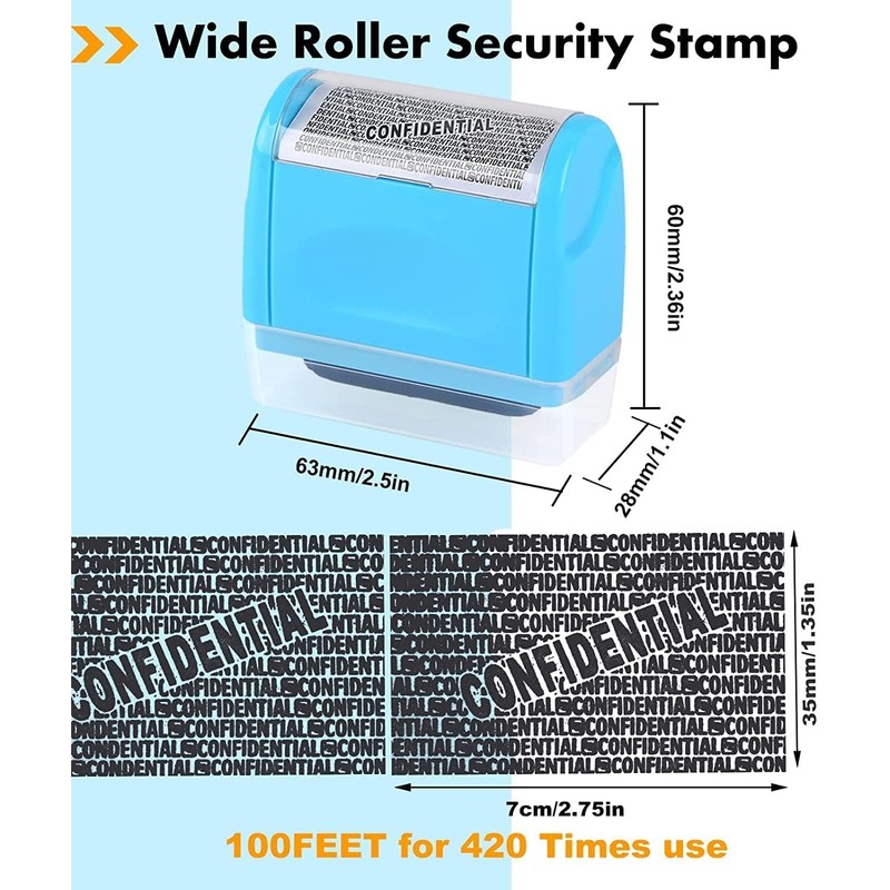 Xnourney Wide Data Defender Roller Stamp, Identity Theft Protection Roller