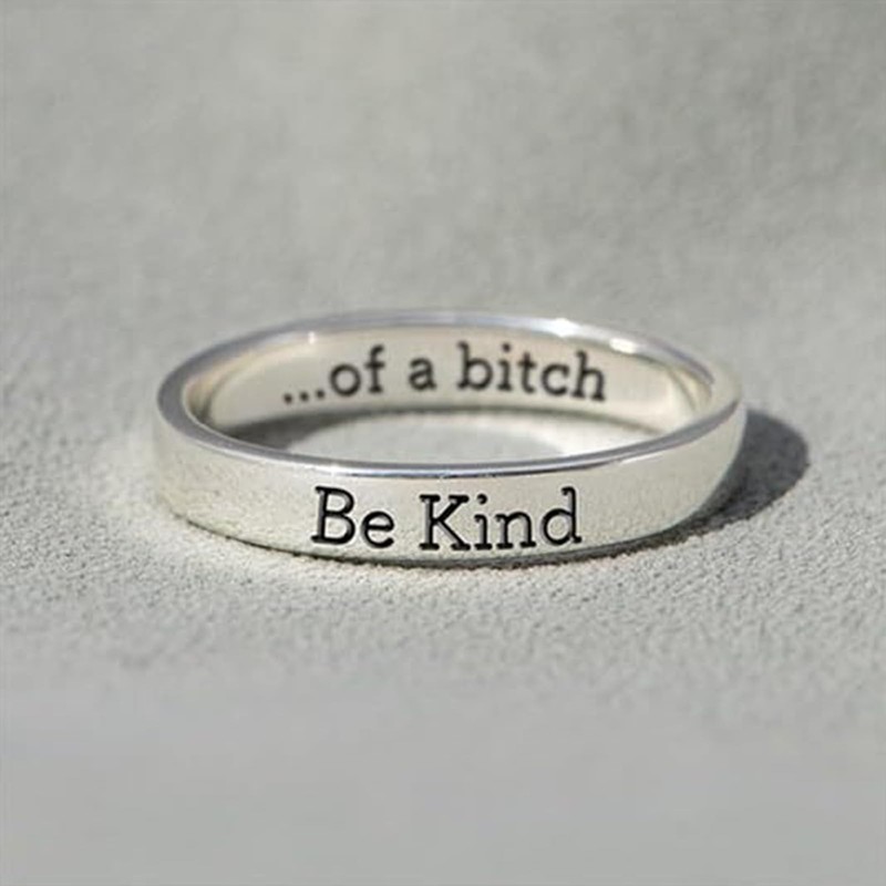 MIFYNN Be Kind of A Bich Ring Stainless Steel Rings