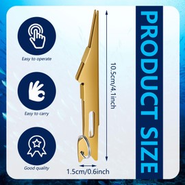 Deekin 3 Pcs Fishing Line Knot Tyer Quick Tie Fishing Knot Tying Tool Fly Nail Angler Accessories Fly Tying Equipment for Hooks Lures Lines Men (Gold)