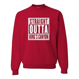 Go All Out Small Red Adult Straight Outta King's Canyon Apex Legends Sweatshirt Crewneck
