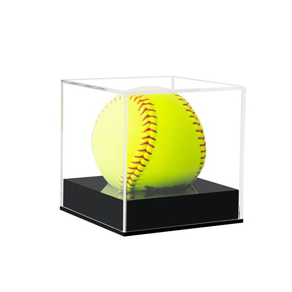 Arcylic Softball Display Case Softball Holder Stand Championship Square Box