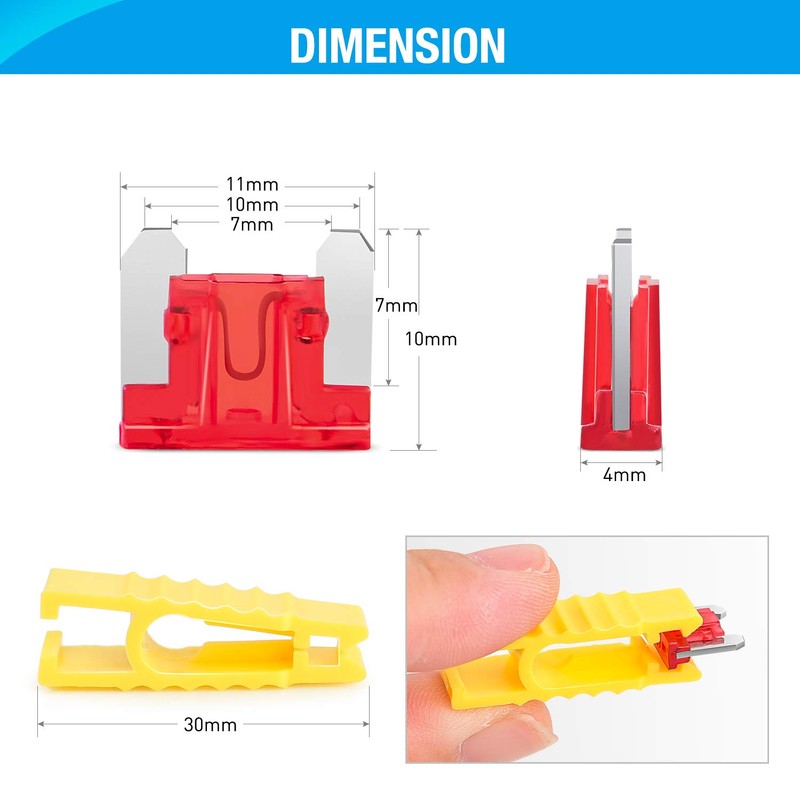 Nilight - 50014R 140pcs Low Profile Mini Blade Fuse Assortment,
