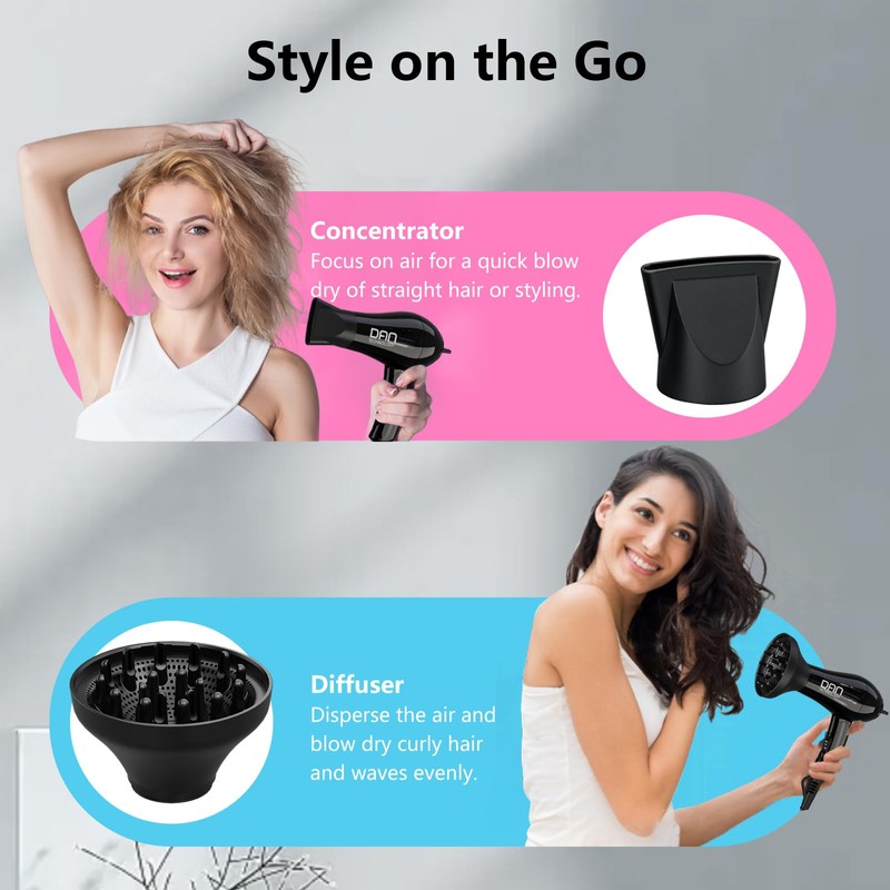 DAN Technology Auto Dual Voltage Hair Dryer,Hair Blow Dryer,Folding hairdryer