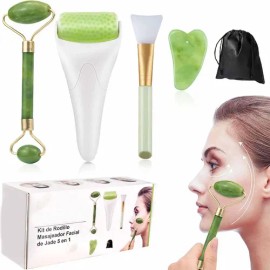 Jade Rodillo Facial Masaje Antivejecimiento Traje                                                                                                     