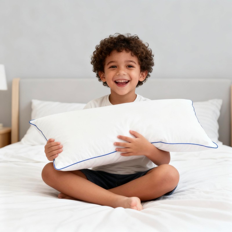SILUI Flat Soft Thin Pillows Queen Size Set of 2