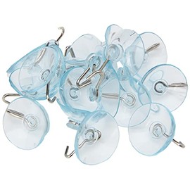 Merriway® BH00023 (20 Pcs) Clear Plastic Suction Hook, 25 mm (1 inch) - Pack of 20 Pieces