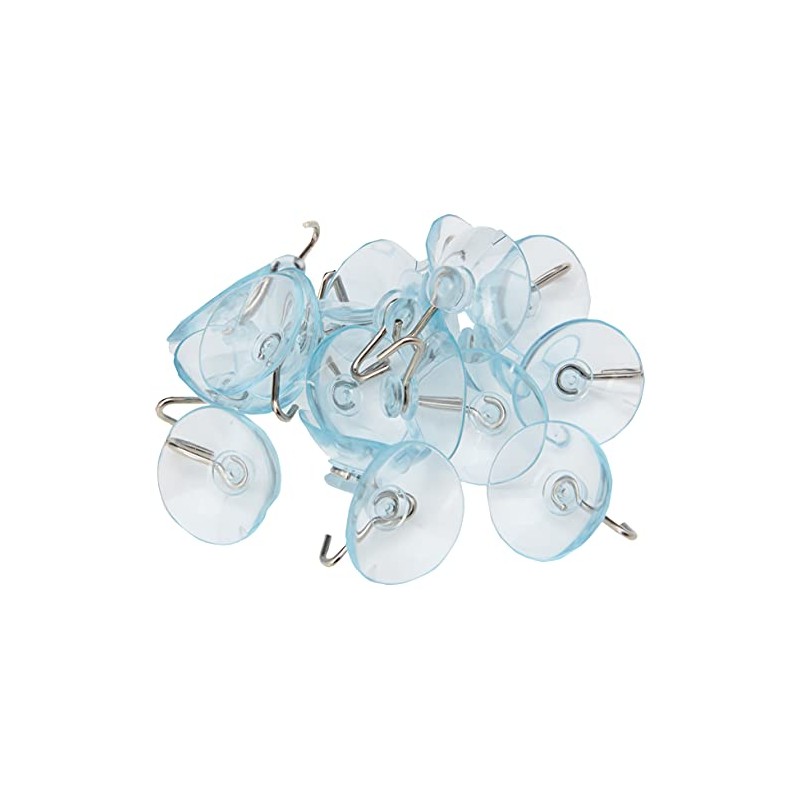 Merriway® BH00023 (20 Pcs) Clear Plastic Suction Hook, 25 mm