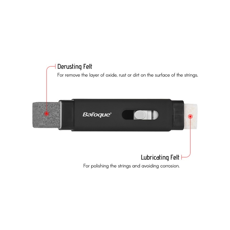 Guitar Strings Cleaning Tool Derusting Lubricating Felt String Maintenance Kit