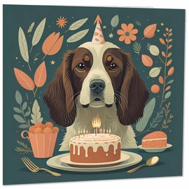 Cocker Spaniel Birthday Card Cocker Spaniel Dog 145mm x 145mm