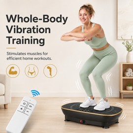 Vibration Plate Exercise Platform with Bluetooth, Anti-Slip Silicone Surface, Adjustable Vibration Modes, Home Workout Fitness Machine