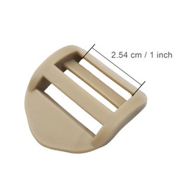 JIUMEI 10PCS Plastic Buckles for Straps 3/4 Inch Side Release Buckles 1 Inch Ladder Lock Buckles Ladder Slider Buckles for Backpack, 1'' Beige Ladder Buckles, 1''
