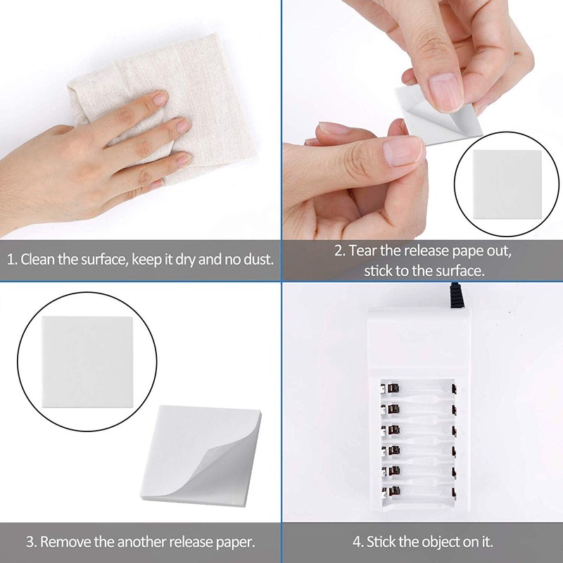 120 Pack Square Double Sided Foam Tape Strong Pad Mounting