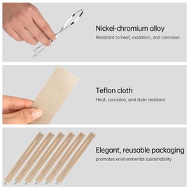 R-PACK Impulse Sealer Heat Wire Element Strip - 32in Sealing Replacement Heating Wires for Sealing Machines (Sealing width : 3mm)