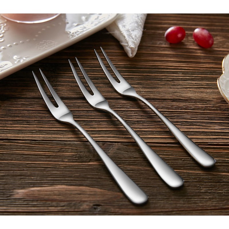 KEAWELL Premium 6-Piece 5.7" Louise Fruit Forks, 18/10 Stainless Steel,